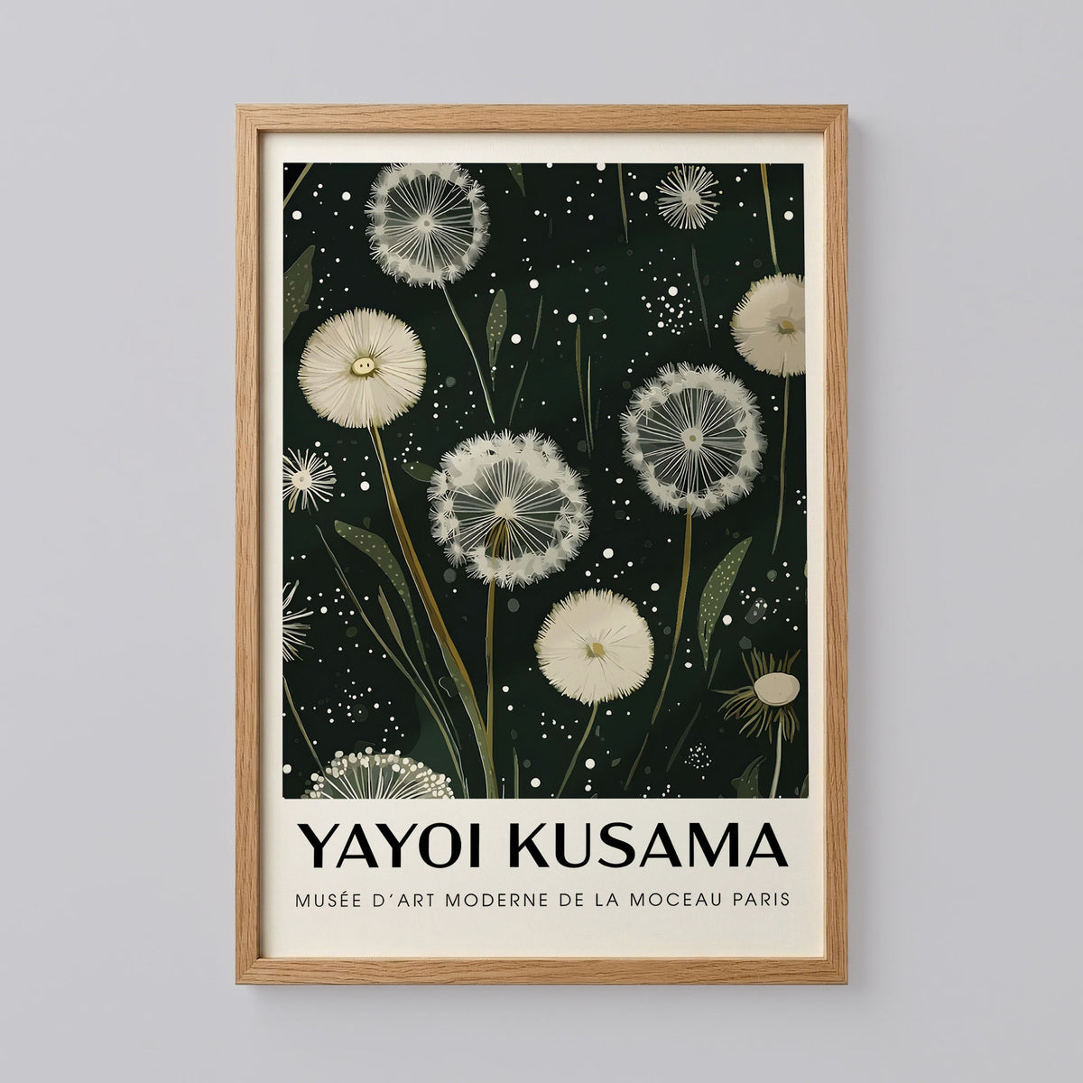 Green Yayoi Kusama Poster