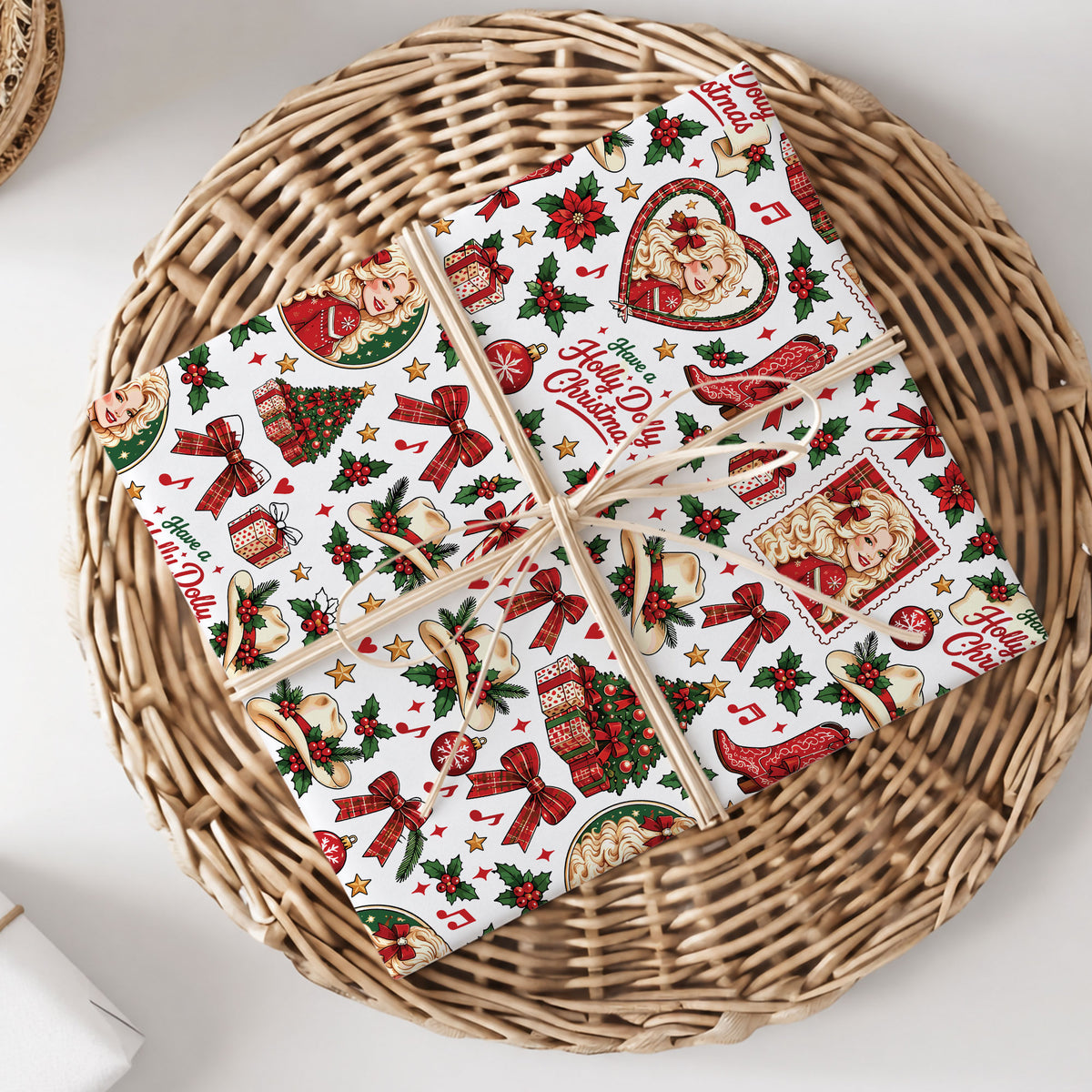 Vintage Dolly Parton Wrapping Paper – Christmas Gift Wrap for Fans