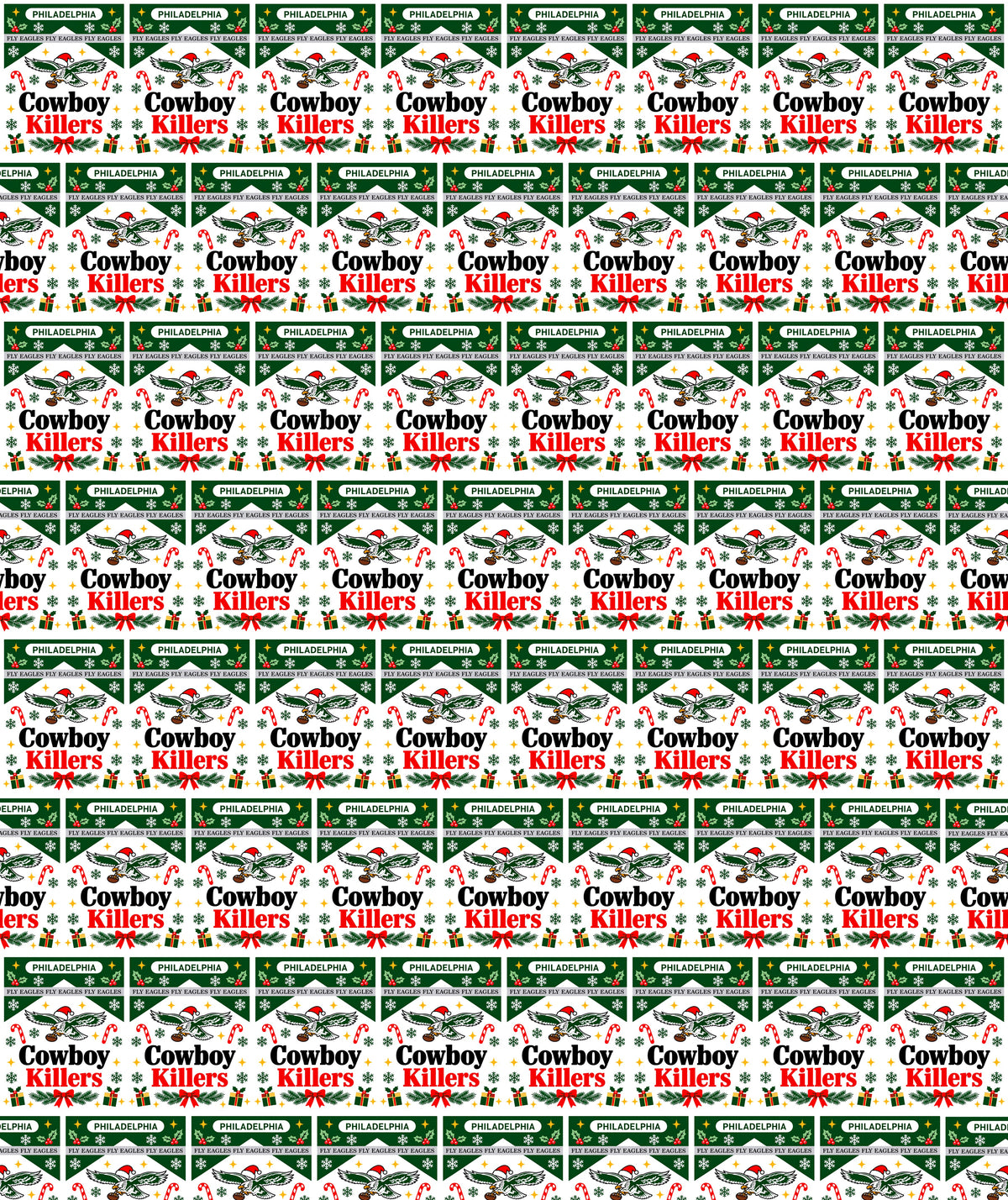 Green Cowboy Killers Football Wrapping Paper – Gift Wrap for Fans