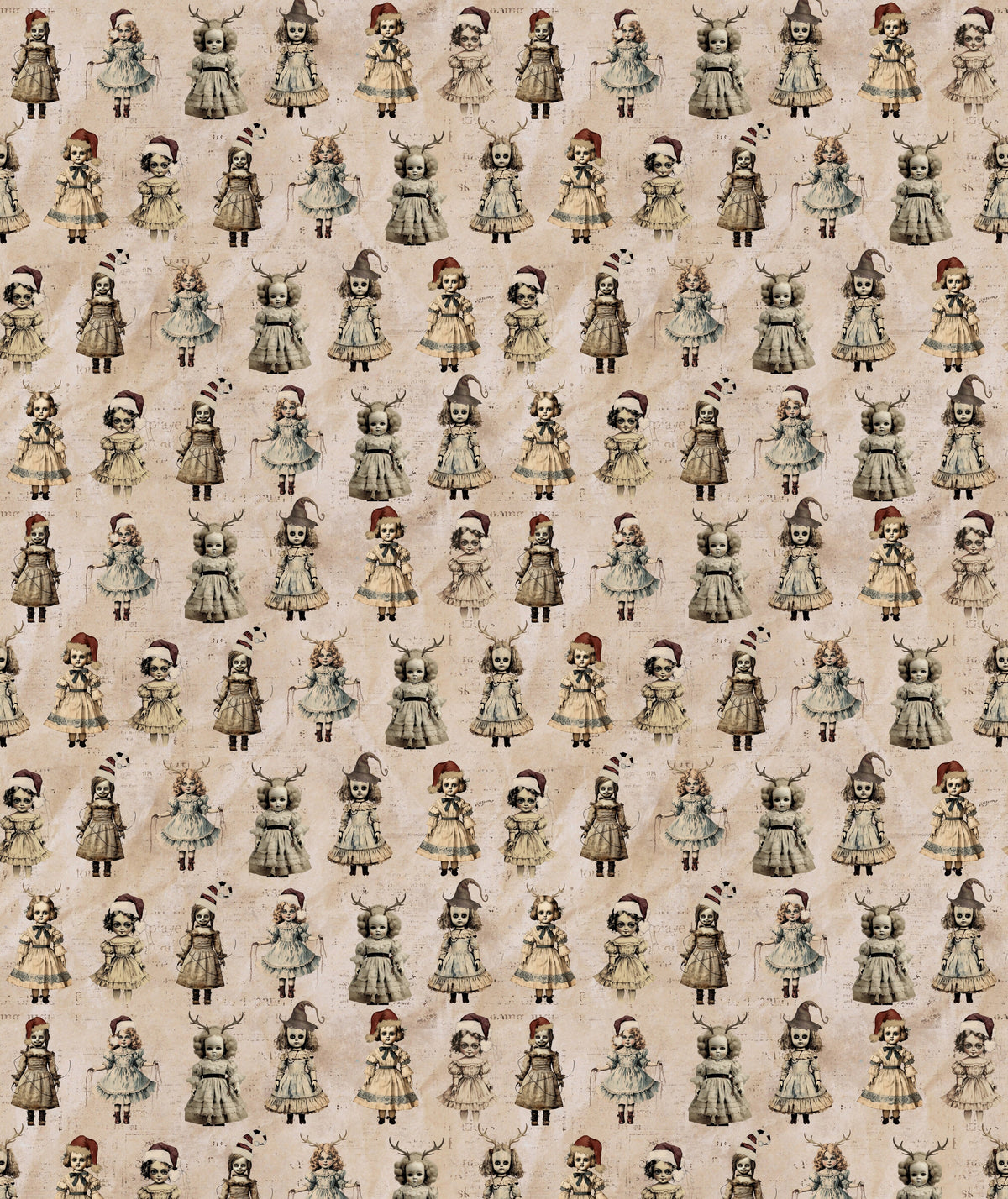 Blush Dolls Gothic Doll Wrapping Paper – Christmas Gift Wrap