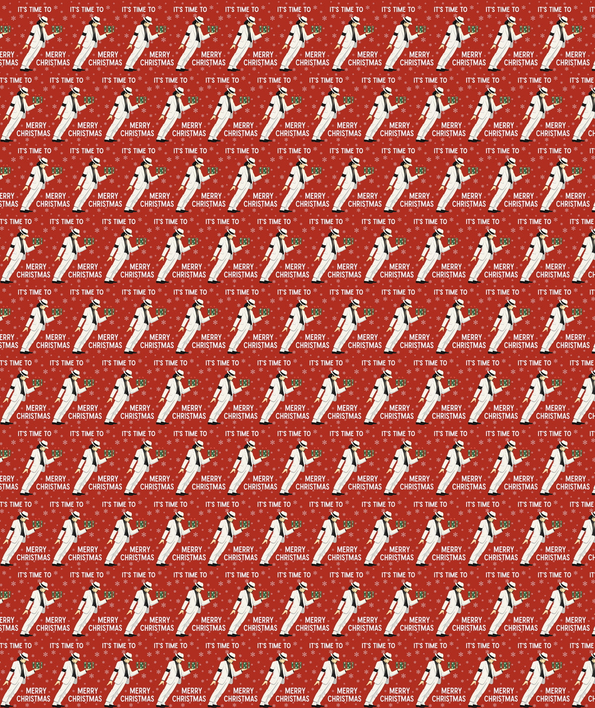 Red Merry Christmas Michael Jackson Wrapping Paper – Christmas Gift Wrap for Fans