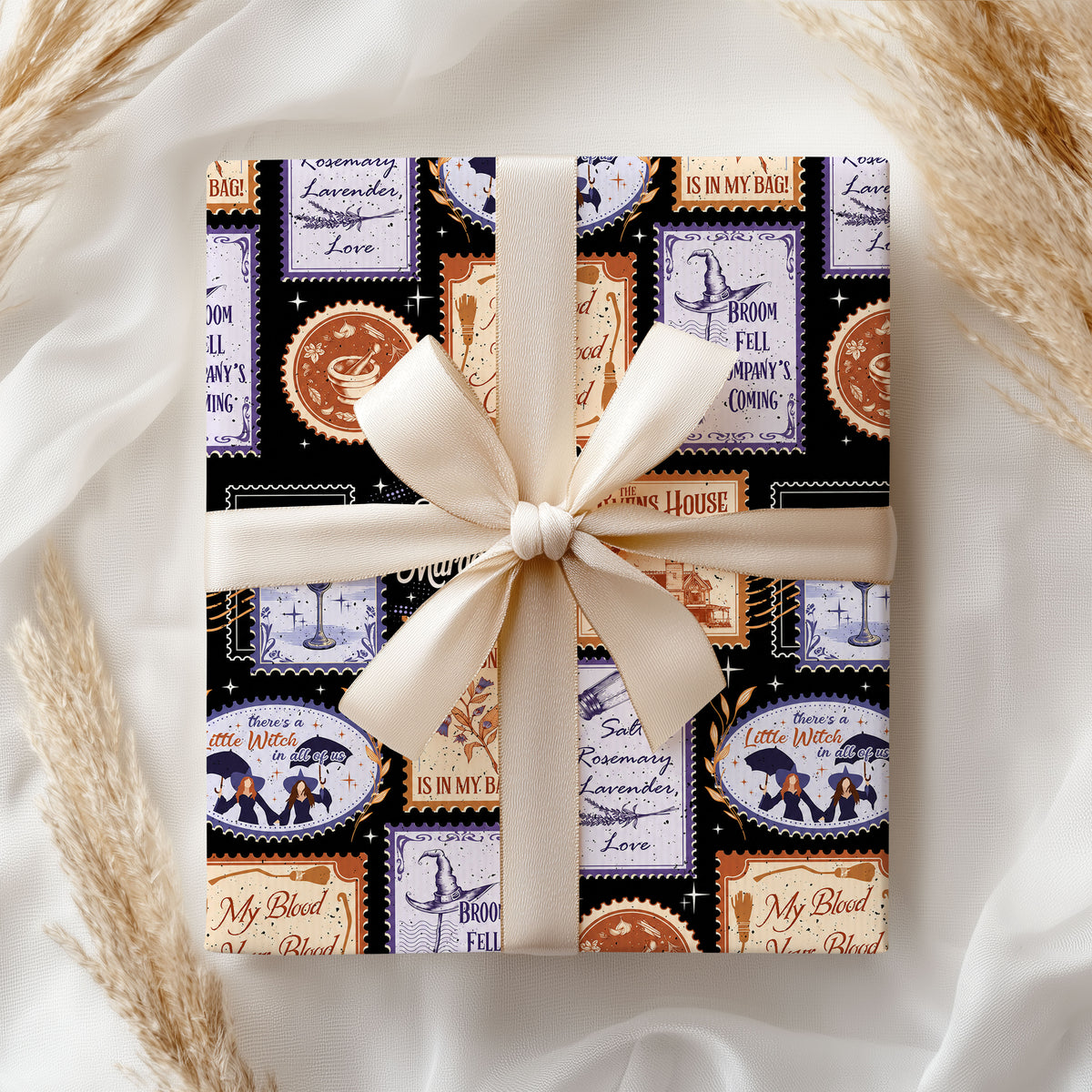 Black Stamps Practical Magic Wrapping Paper – Gift Wrap for Fans