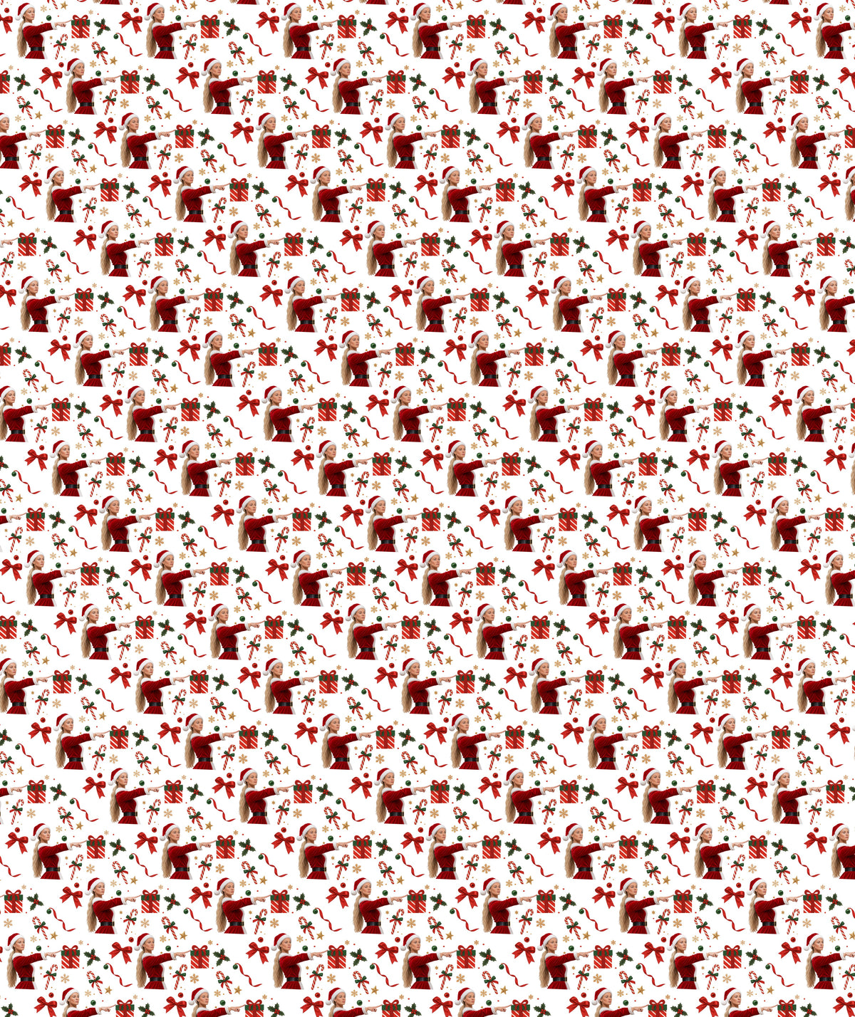 White Santa Outfit Sophie Cunningham Wrapping Paper – Christmas Gift Wrap for Fans