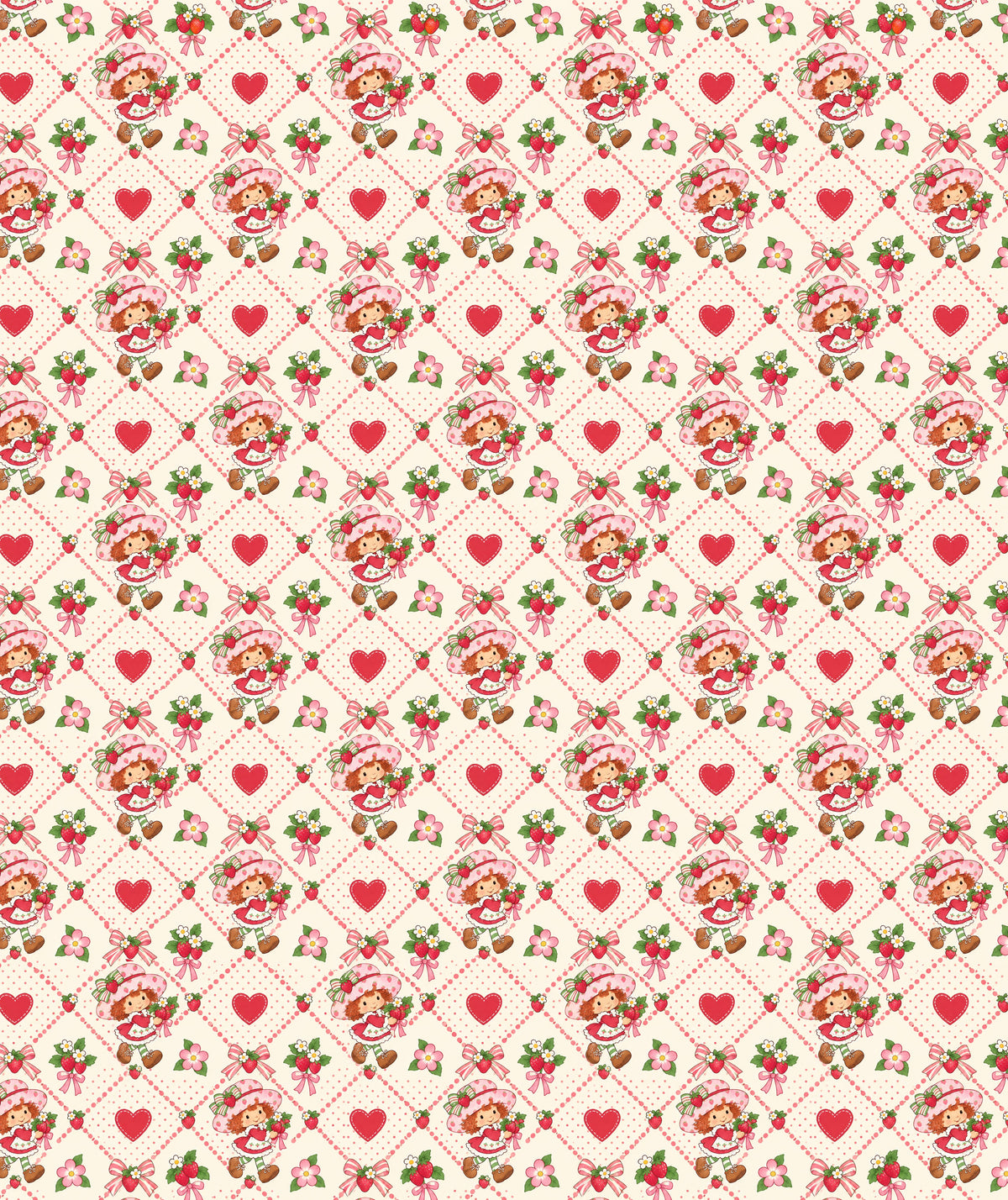 Cream Hearts Strawberry Shortcake Wrapping Paper – Gift Wrap for Fans