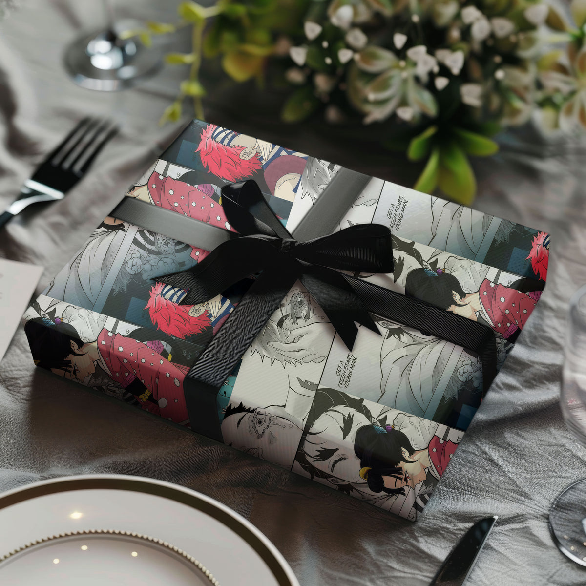 Demon Slayer for Xmas Holiday Gift Wrap