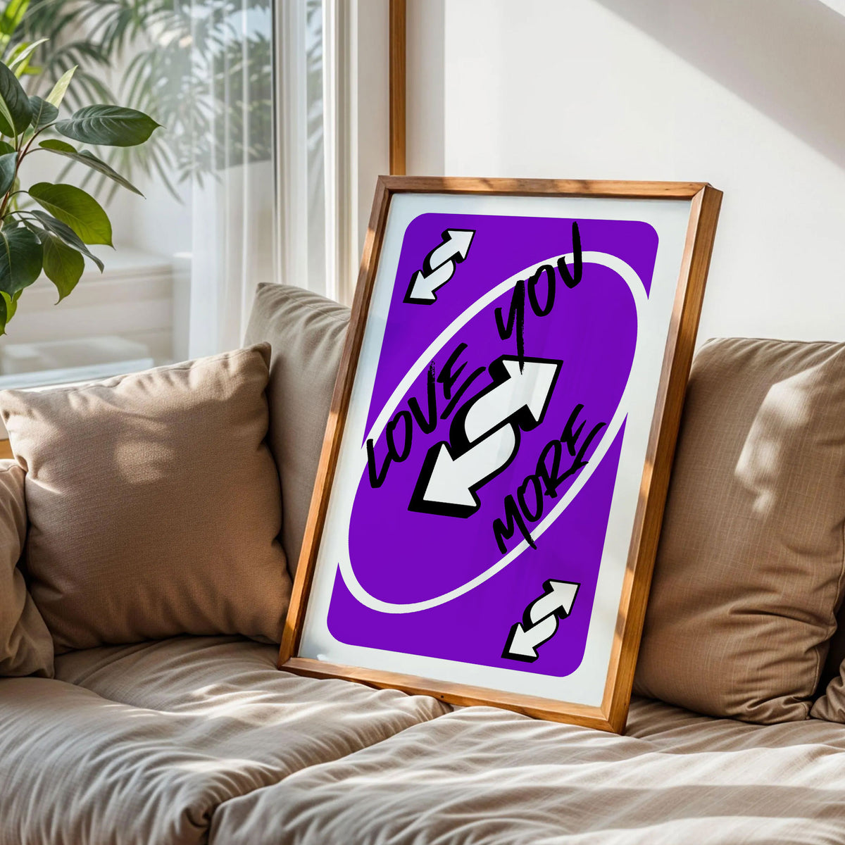 Love You More Uno Style Print Art