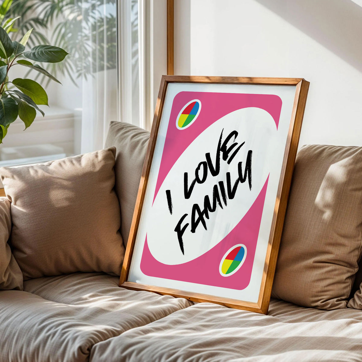 I Love Family UNO Card Print