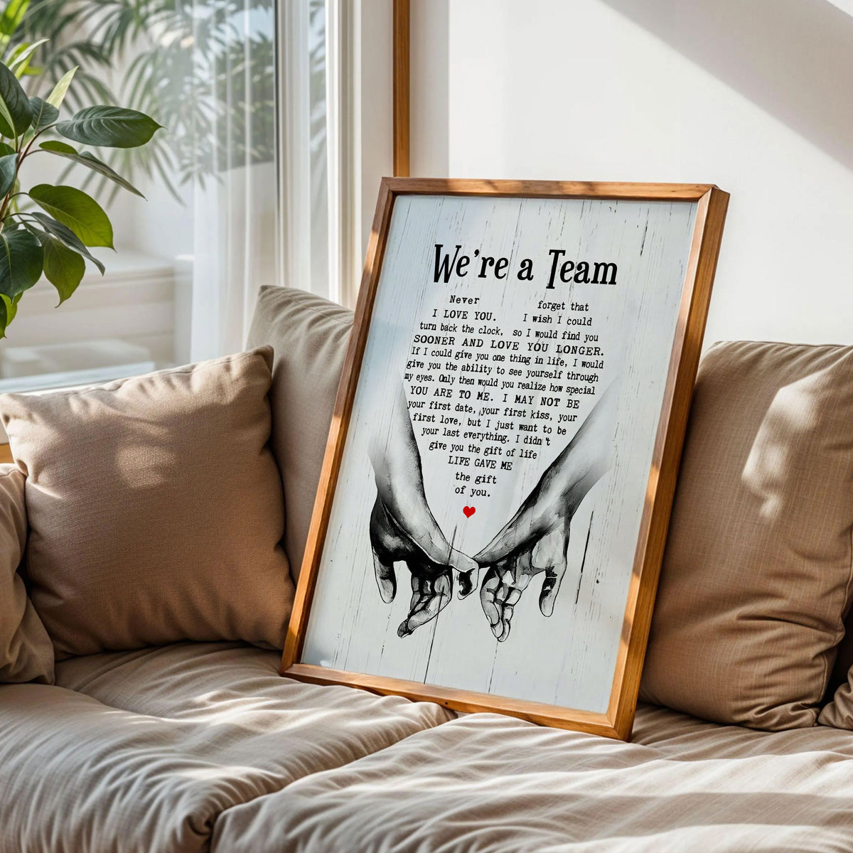 We're A Team- Wedding Vows Quotes Wall Art