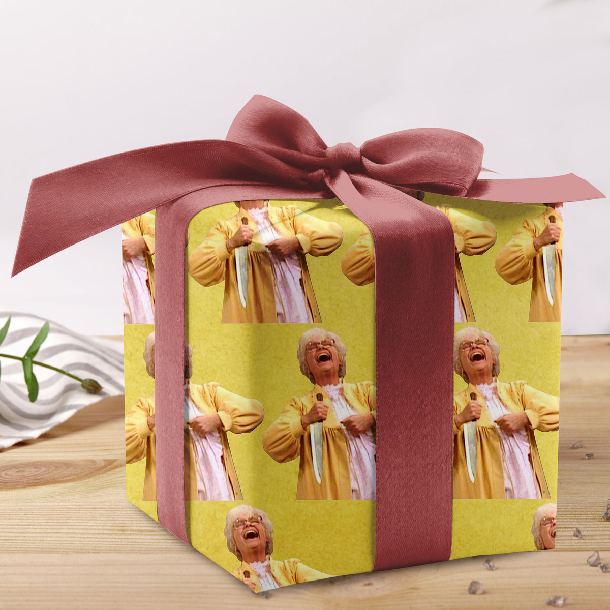 Funny Sitcom Wrapping Paper Retro TV Show Gift Wrap