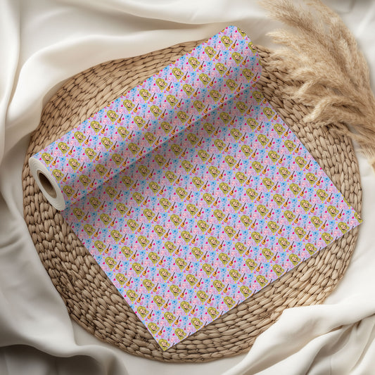Lavender Dolly Parton Wrapping Paper – Christmas Gift Wrap for Fans