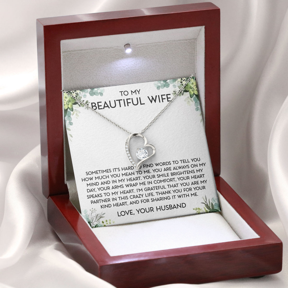 To My Beautiful Wife Sentimental Birthday Valentine's Day Gift for Her
