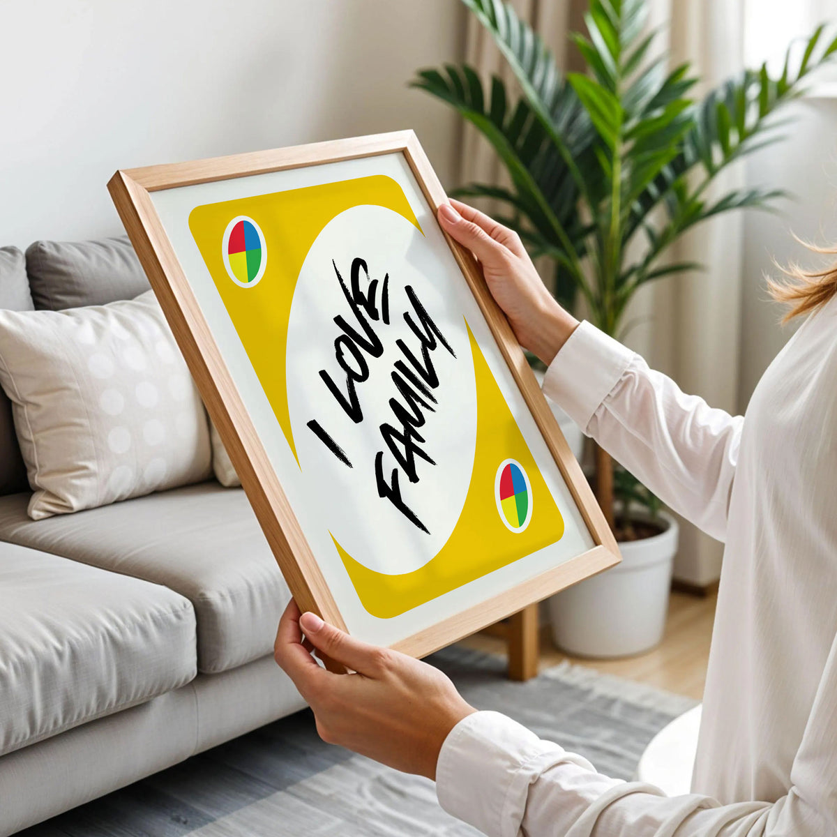 I Love Family Playing Card Poster