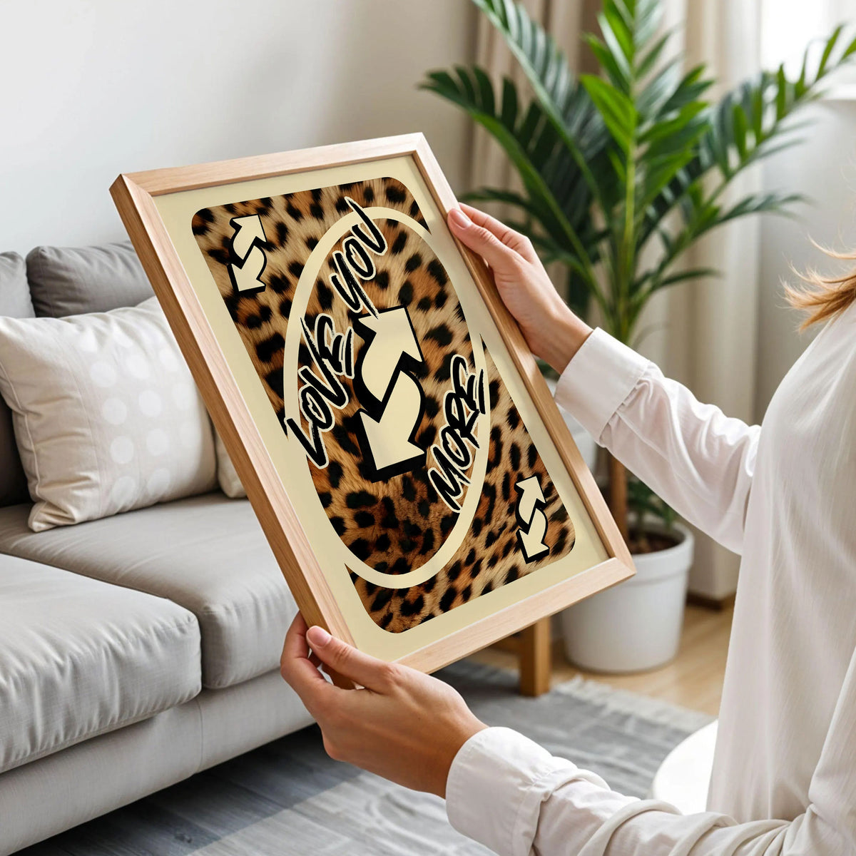 Love You More Leopard Poster