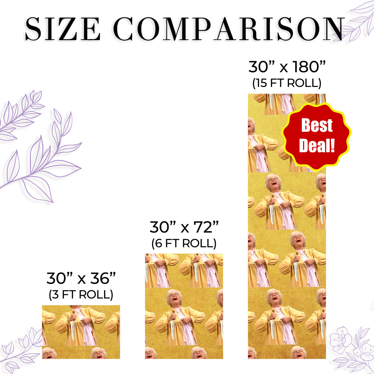 Funny Sitcom Wrapping Paper Retro TV Show Gift Wrap