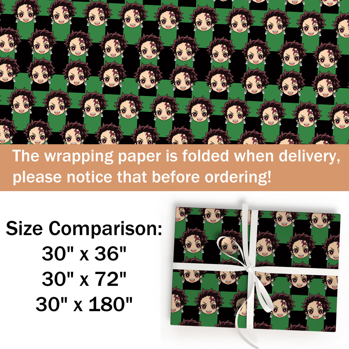 Demon Slayer Tanjiro Kamado Wrapping Paper