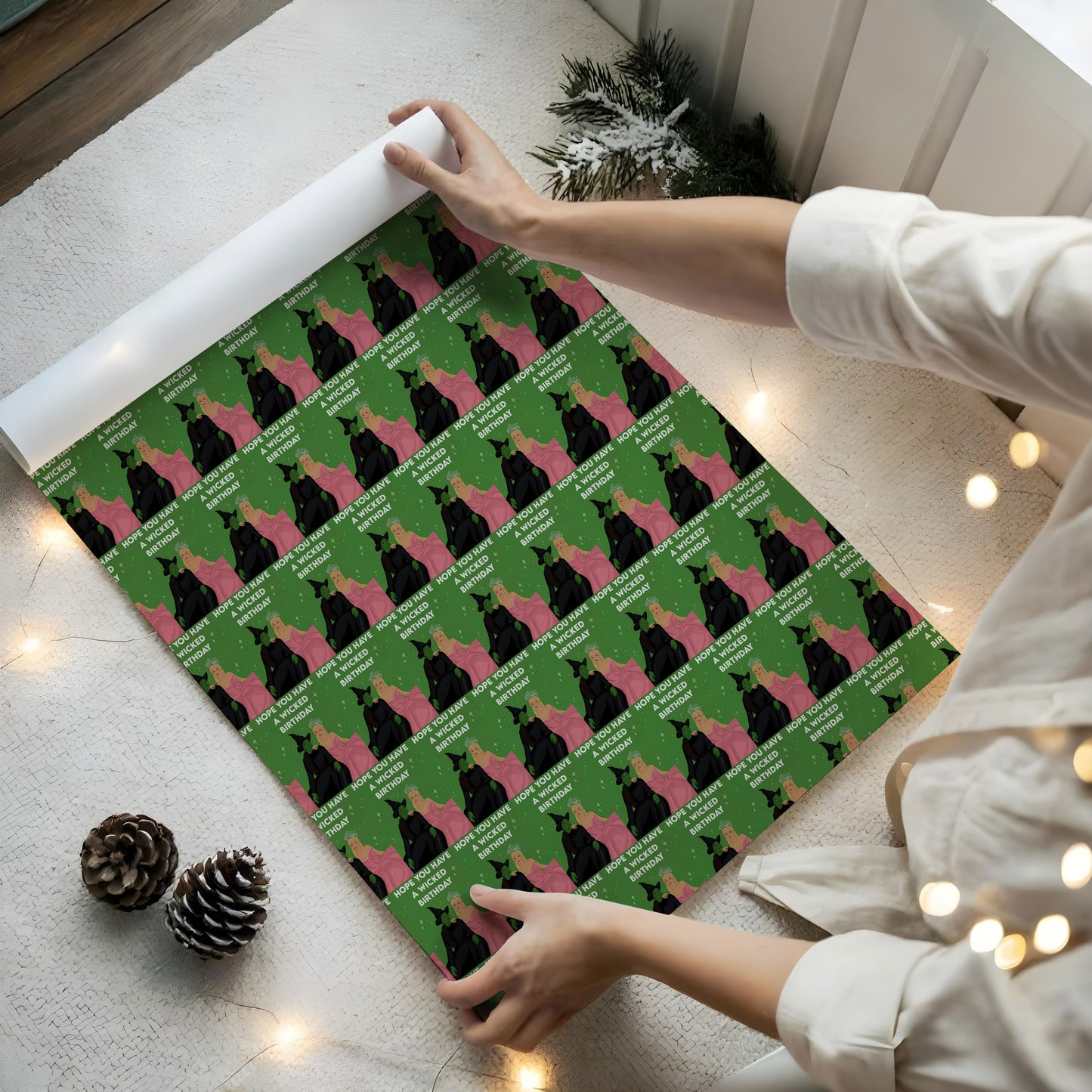 Wicked Movie Wrapping Paper Magical Holiday Sheet