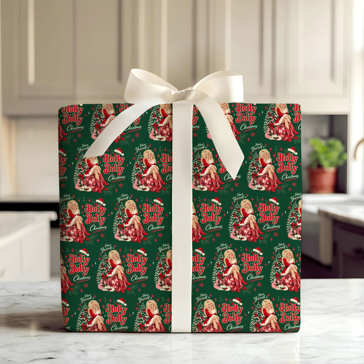 Holly Dolly Disco Wrapping Paper – Dolly Parton Christmas Gift Wrap