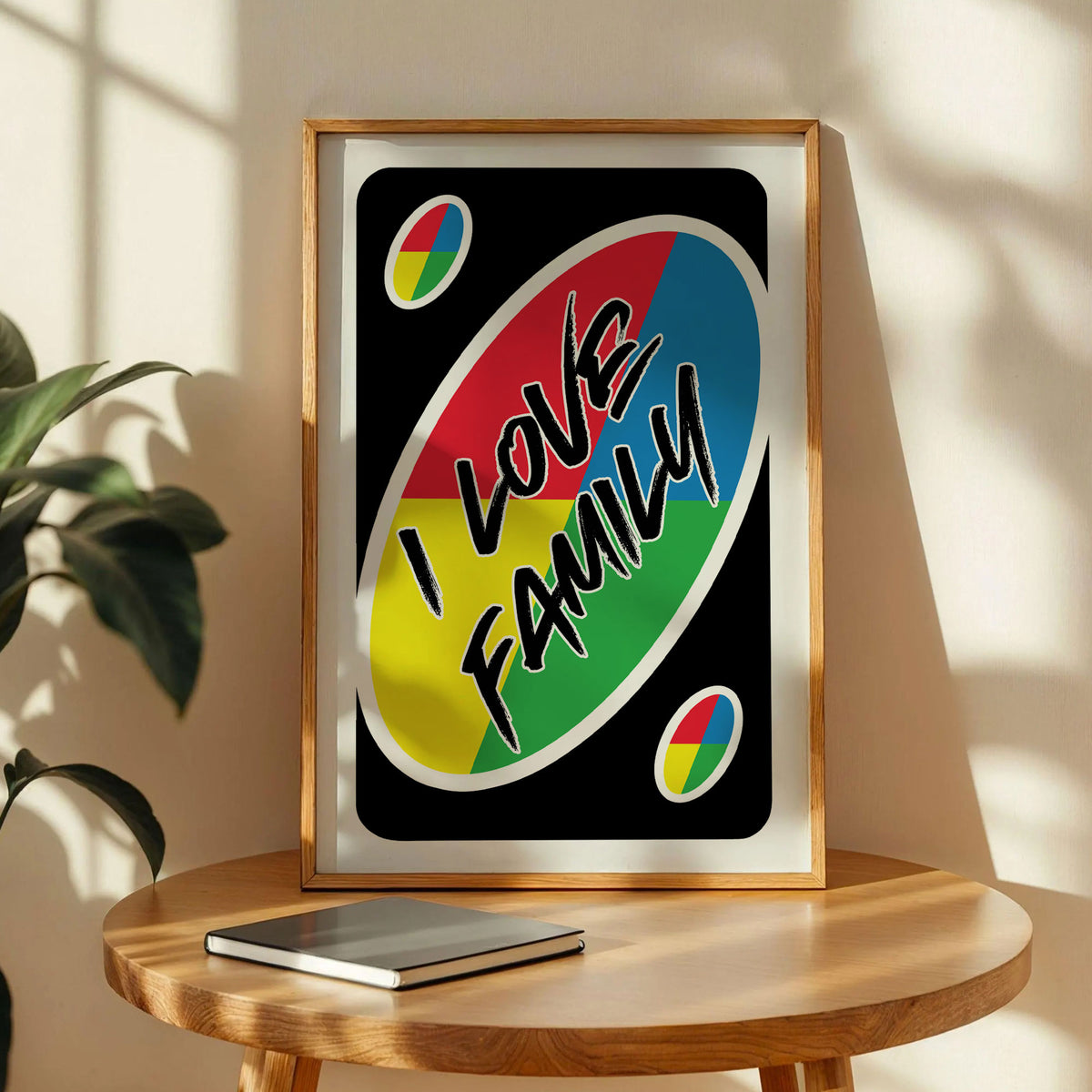 I Love Family UNO Style Print