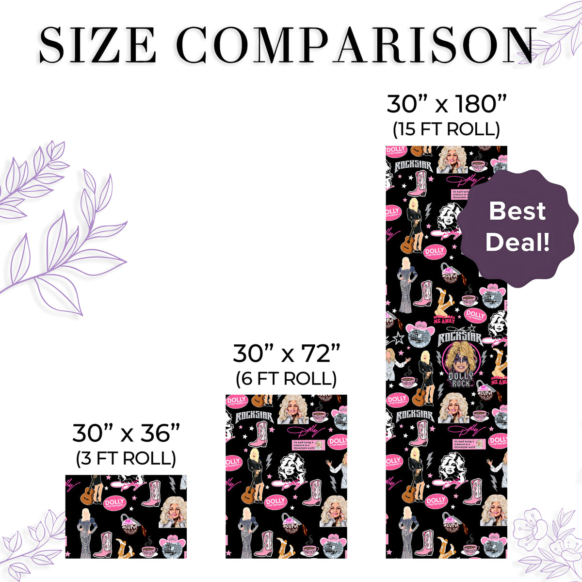 Rockstar Dolly Parton Wrapping Paper – Christmas Gift Wrap for Fans