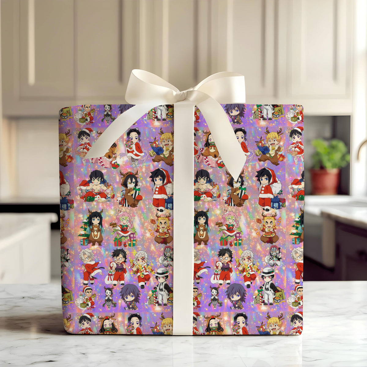 Demon Slayer for Xmas Holiday Gift Wrap