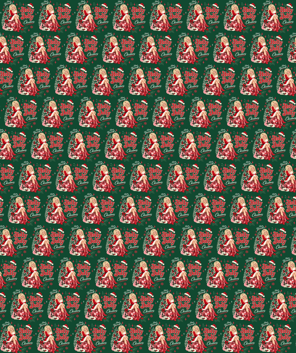 Holly Dolly Disco Wrapping Paper – Dolly Parton Christmas Gift Wrap