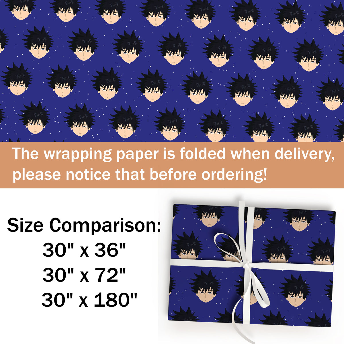 Megumi Fushiguro Wrap Paper Anime Fan