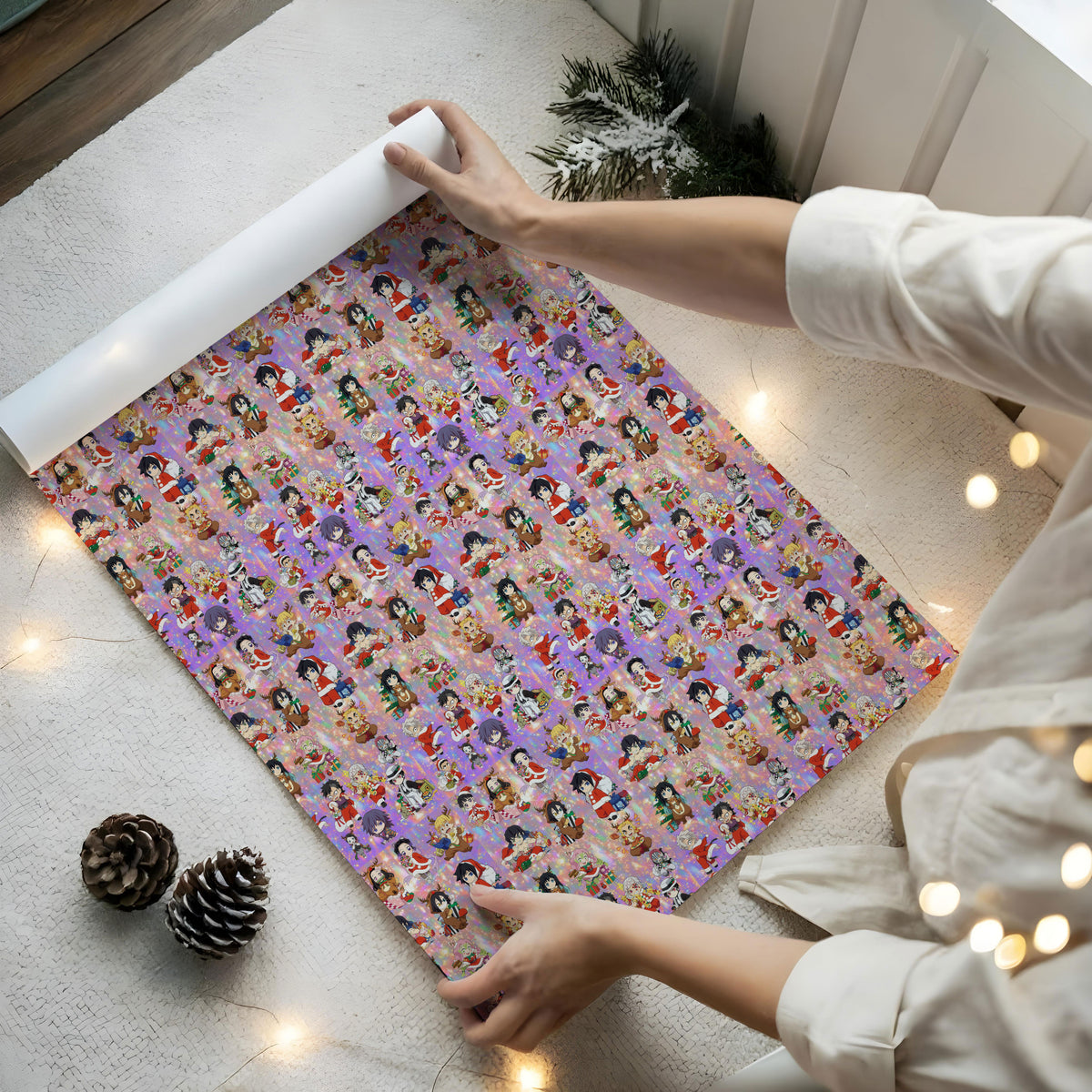 Demon Slayer for Xmas Holiday Gift Wrap