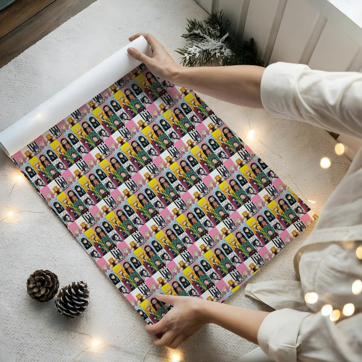Demon Slayer Wrapping Paper Holiday Gift
