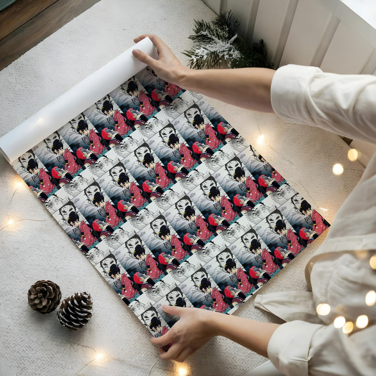 Demon Slayer for Xmas Holiday Gift Wrap