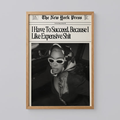 Trendy Newspaper Print Art