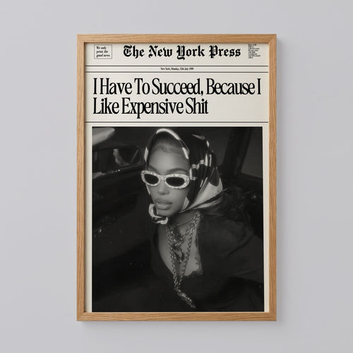 Trendy Newspaper Print Art