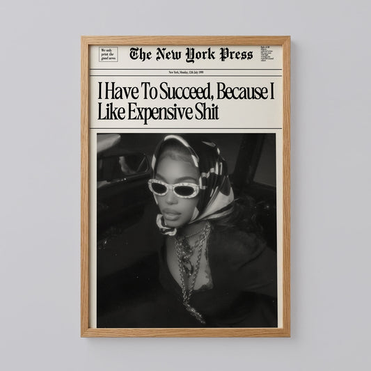 Trendy Newspaper Print Art