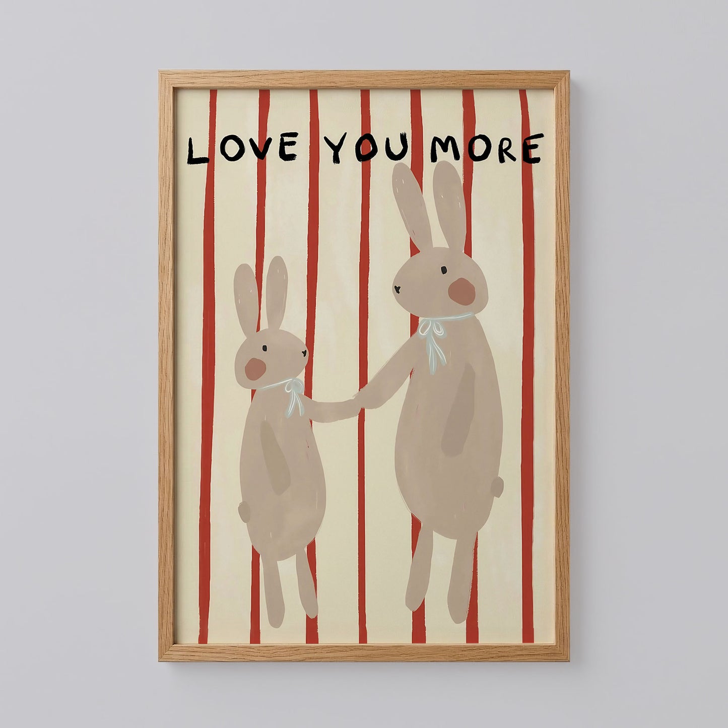 Love You More Bunny Love Poster