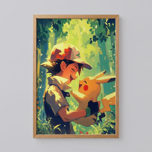 Ash Ketchum and Pikachu Art Print