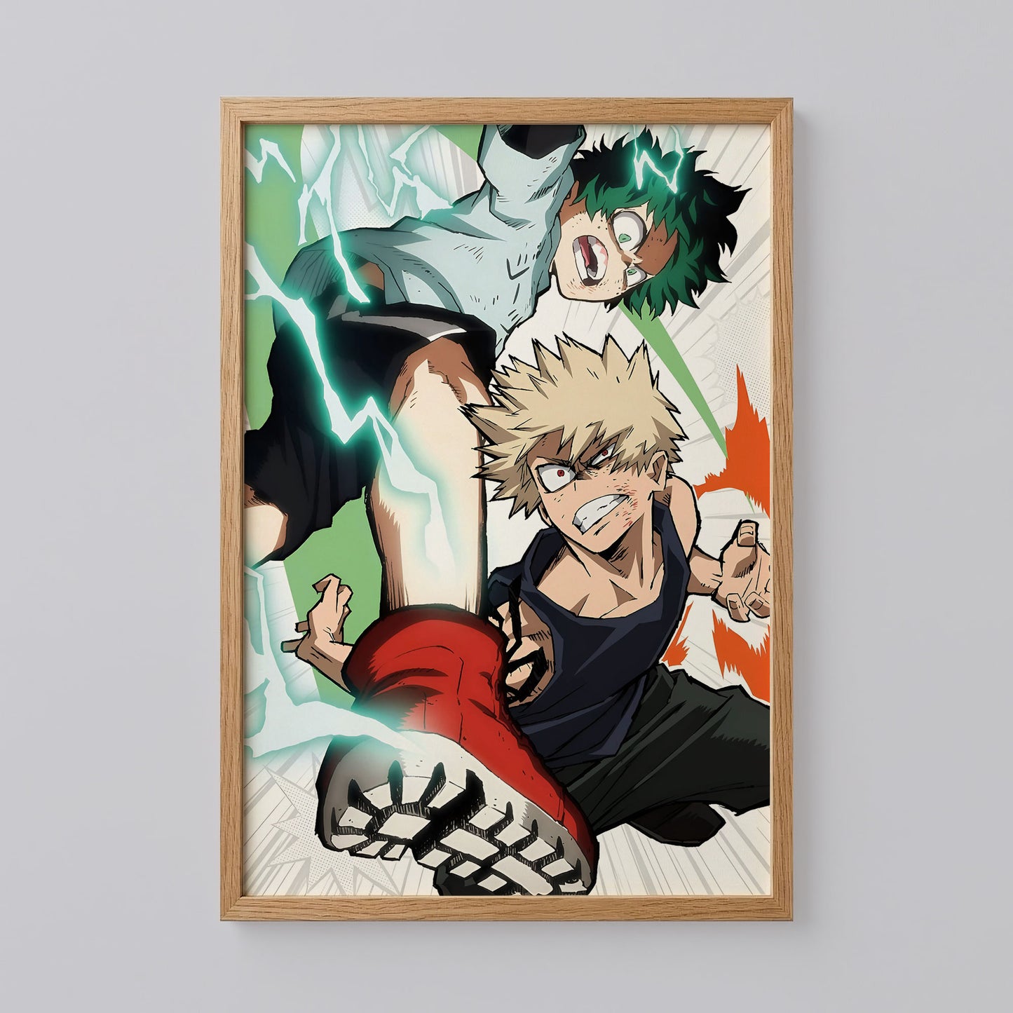 My Hero Academia Deku and Bakugo Anime Poster