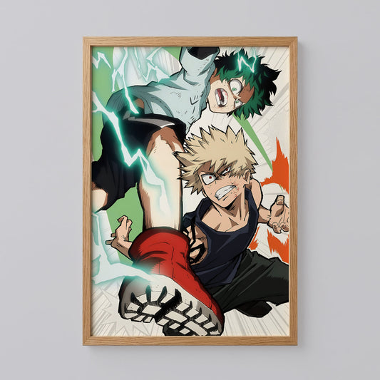 My Hero Academia Deku and Bakugo Anime Poster