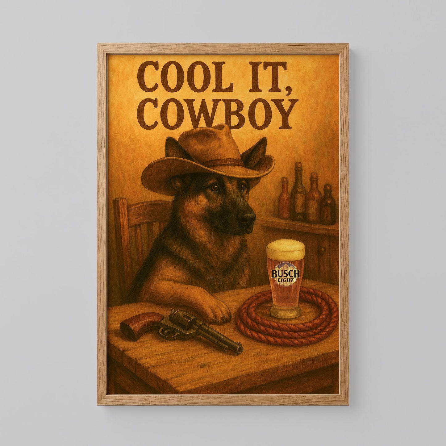Cowboy Dog Beer Poster