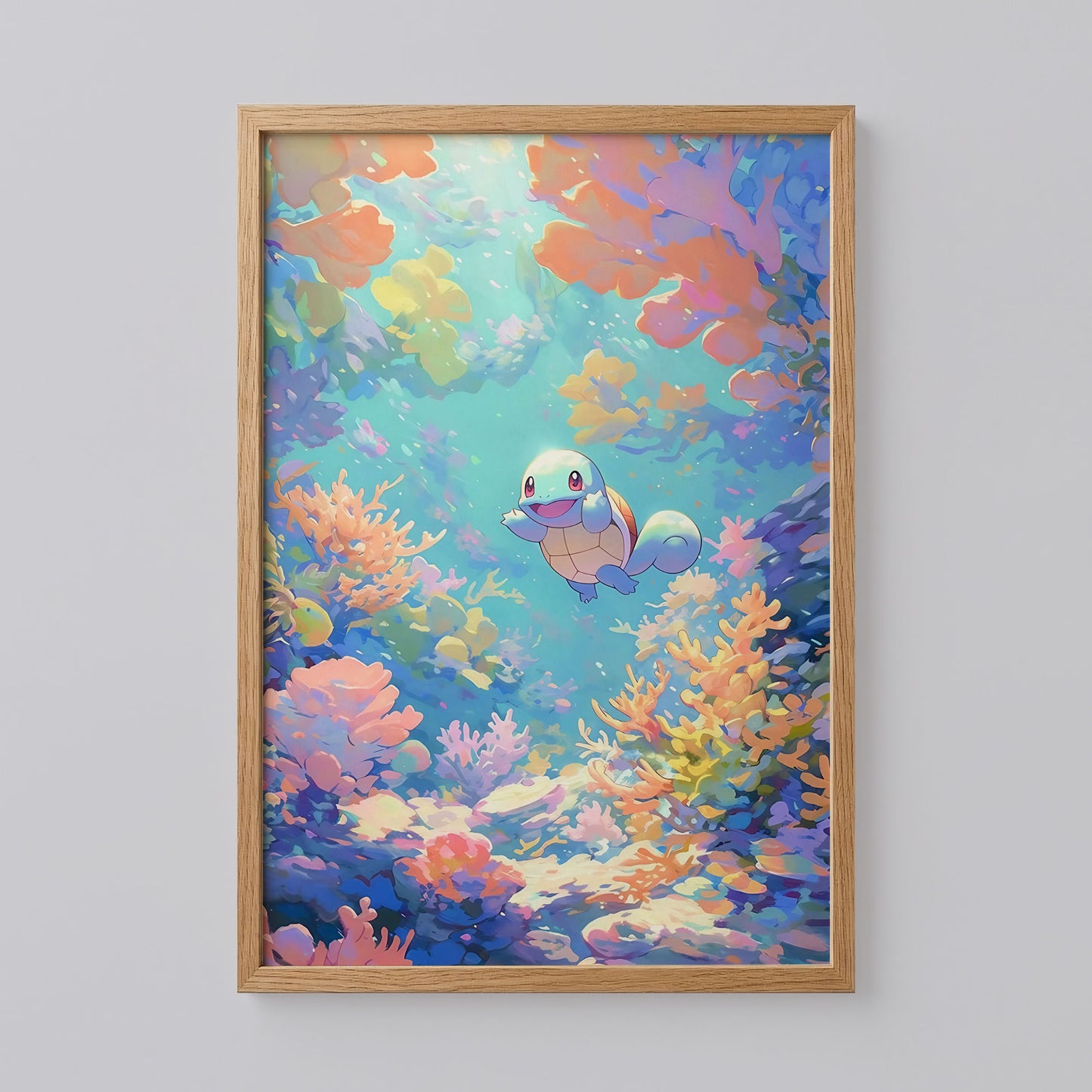 Squirtle Swimming Poster