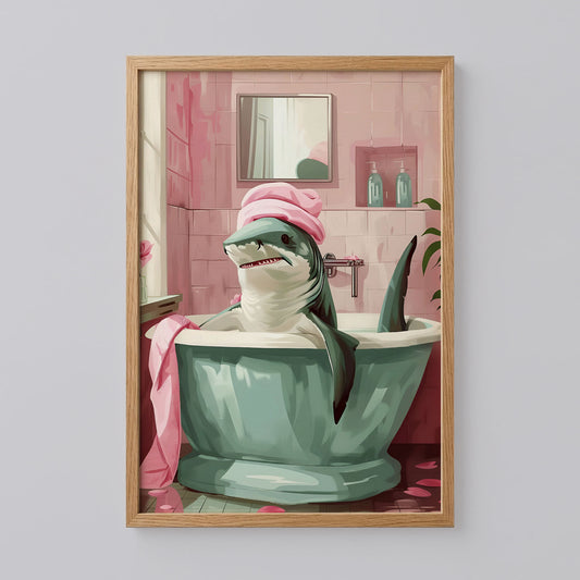Shark in the Bathtub Wall Art