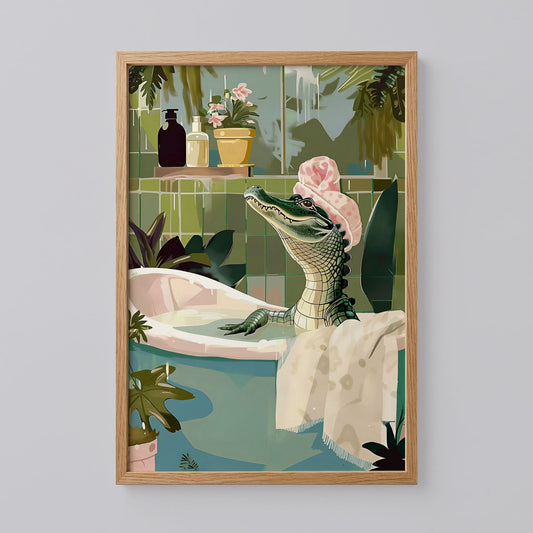 Gator Napping Wall Art Print