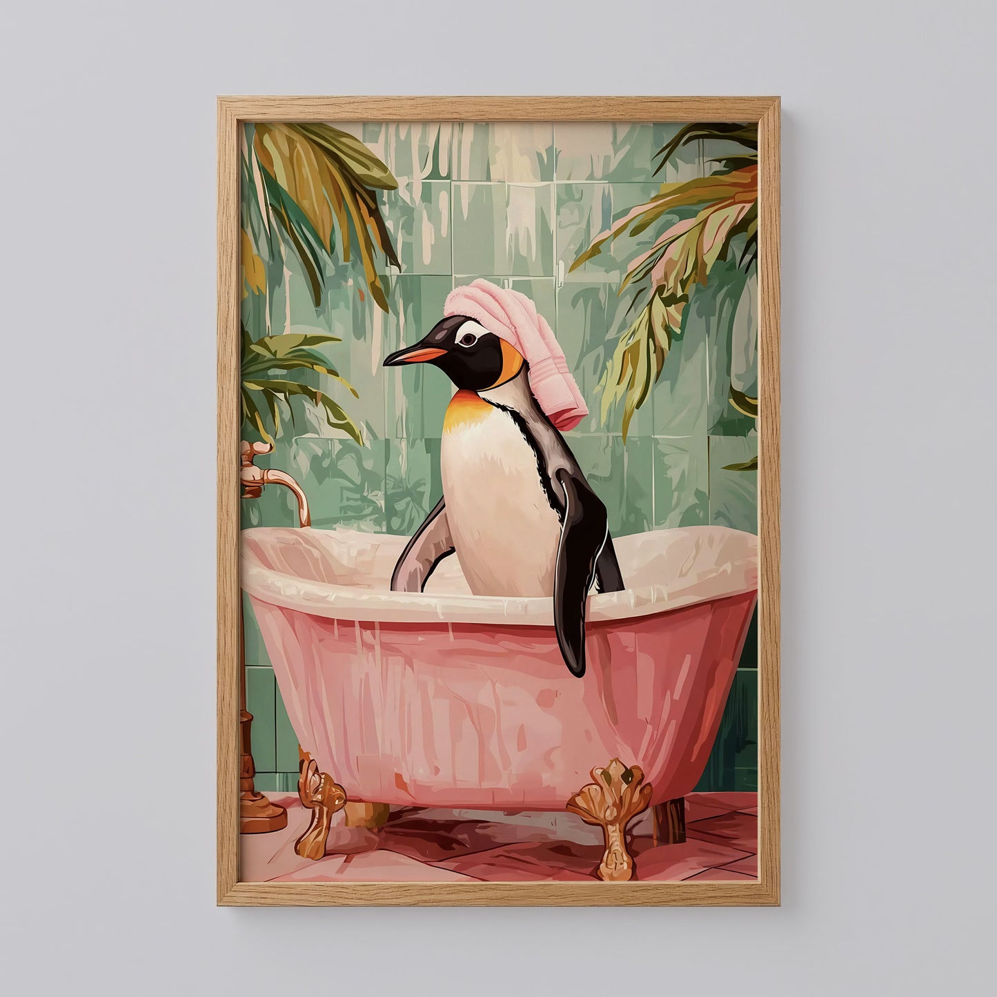 Penguin Bathroom Art