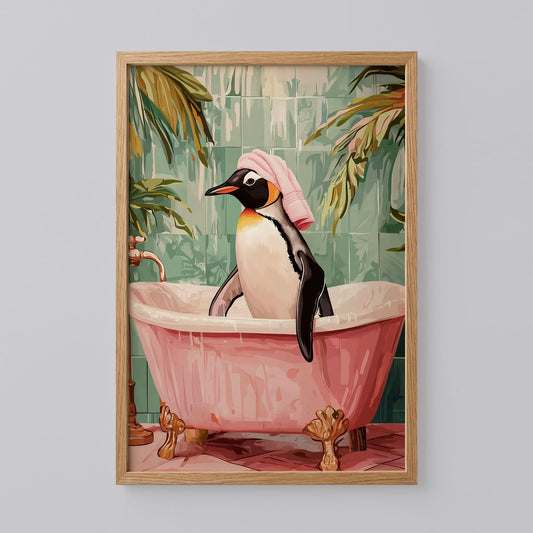 Penguin Bathroom Art