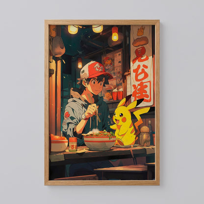 Ash Ketchum and Pikachu Poster