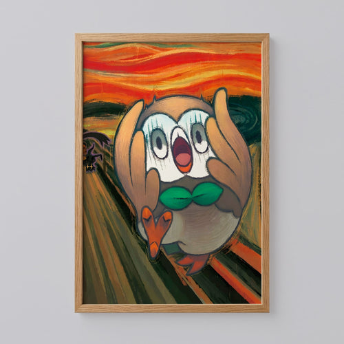 Rowlet The Scream Print Art