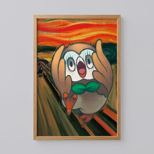 Rowlet The Scream Print Art