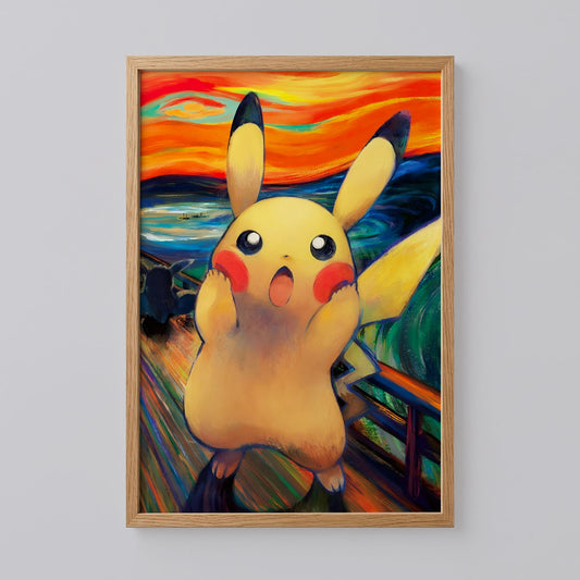 Pikachu The Scream Poster