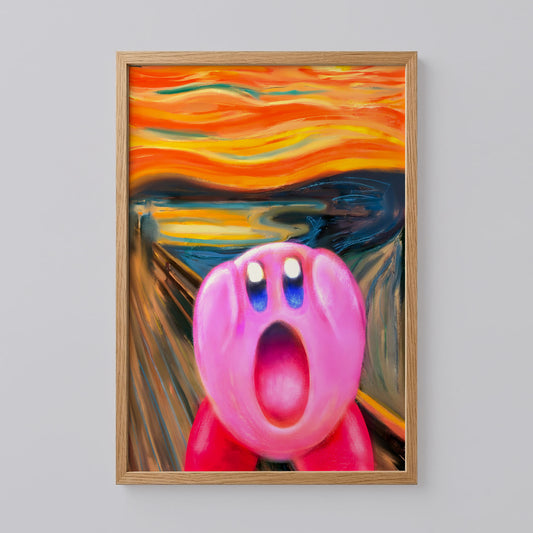 The Scream Kirby Nintendo Poster