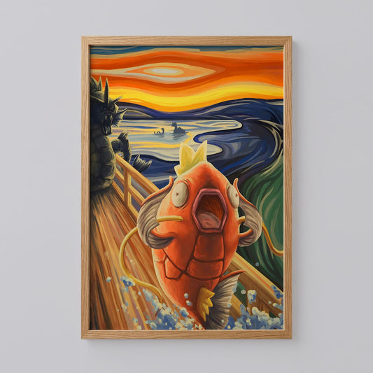 Magikarp Van Gogh Scream Poster