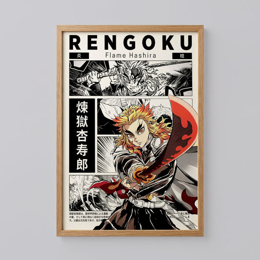 Demon Slayer Mugen Train Arc Rengoku Poster