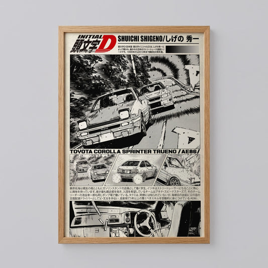 Initial D Anime Poster